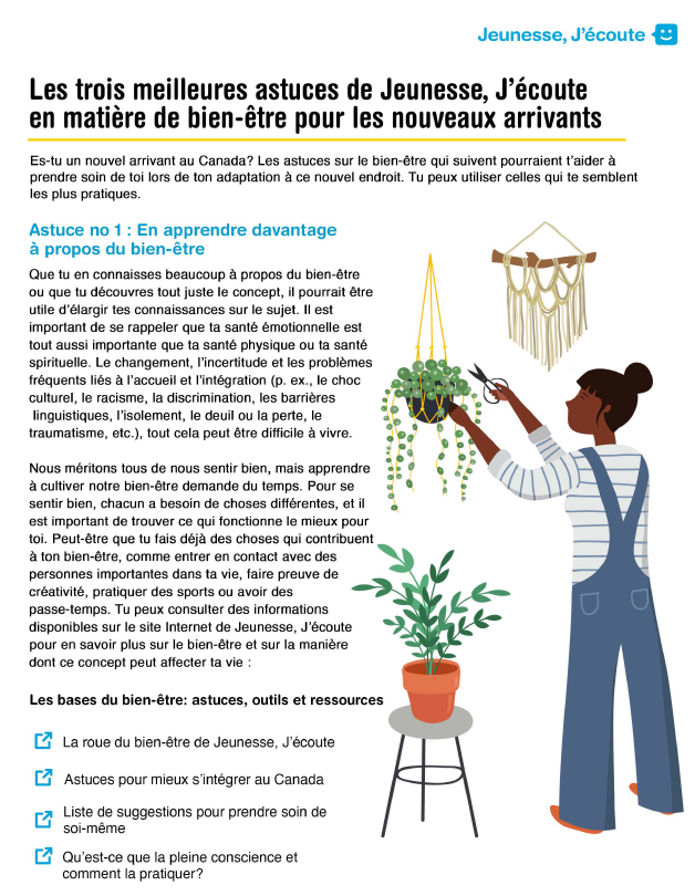 Trois astuces pour le bien-être des nouveaux arrivants